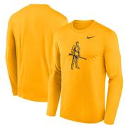 West Virginia Nike Legend Alt Logo Long Sleeve Tee